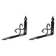 thumbnail image 5 of 2 soportes flotantes para estantes de pared, gruesos, resistentes y decorativos. Negro, 5 of 9
