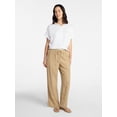 thumbnail image 6 of Time and Tru Women's Tapered Linen Blend Pants, Sizes XS-XXXL, 6 of 6