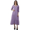 thumbnail image 1 of Moomaya Robe à Étages Boutonnée Robes Femmes Unie Grande Taille Robe, 1 of 6