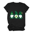 thumbnail image 3 of Women's St. Patrick'S Day Shamrock Print Top,Womens St Patricks Day Cute Gnomes Shirt Short Sleeve Round Neck Tshirt,Women's St Patrick's Day T-Shirt Lucky Irish Shamrock Graphic Tees Tops, 3 of 5
