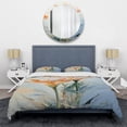 thumbnail image 3 of Designart "Tropical Flowers Birds of Paradise II" Birds Of Paradise Bedding Covert Set - Floral Orange Traditional Bed Set With 2 Shams, 3 of 5
