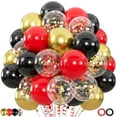 thumbnail image 3 of 60Pcs 12inch Black Gold Red Balloons, Red Black and Metallic Gold Balloons for Birthday, Anniversary, Graduation Party Decorations, 3 of 4
