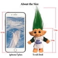 thumbnail image 4 of Lucky Troll Dolls,Vintage Troll Dolls Chromatic Adorable for Collections, School Project, Arts and Crafts, Party Favors - 7.5" Tall Green(Include The Length of Hair), 4 of 4