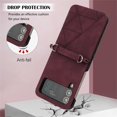thumbnail image 2 of Allytech for Samsung Galaxy Z Flip 3 Case 2022, Business Style Premium PU Leather Shockproof Protective Case for Men Women Slim Case for Galaxy Z Flip3 2021, Winered, 2 of 6