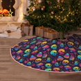 thumbnail image 5 of Fotbe mushroom color Skull Pattern Christmas Tree Skirt, Tree Skirts Plush Christmas Decorations, Christmas Tree Skirts Xmas Decorations Holiday Party Decor-48", 5 of 6