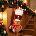 thumbnail image 4 of 3D Plush Christmas Stockings, Stockings for Family, Embroided, Xmas Character for Family Holiday Christmas Party Decorations, 4 of 6