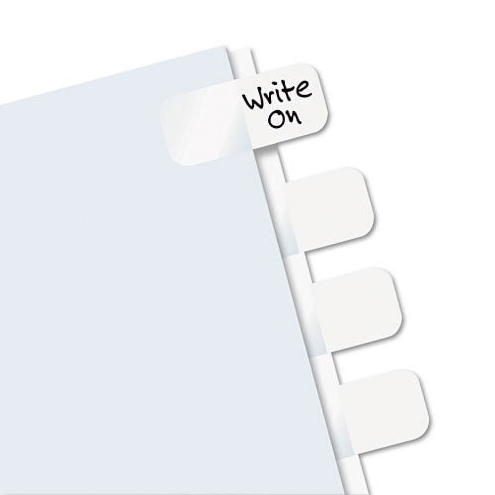 "Legal Index Tabs, 1/5-Cut Tabs, White, 1"" Wide, 416/pack | Bundle of 2 Packs"