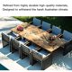 thumbnail image 5 of Outdoor Leisure Tables And Chairs Aluminum Alloy Teak Rain-Proof Sun-Proof Courtyard Open-Air Combination Restaurant Furniture My Lux Decor Round, 5 of 15