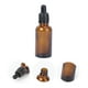 thumbnail image 4 of FELTECHELECTR Paquete de 9 botellas ámbar vacías rellenables de 30 ml con gotero y accesorios para mezclas caseras, aceites esenciales, perfumes, aromaterapia., 4 of 7