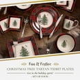 thumbnail image 2 of Spode Christmas Tree Tartan Square Tidbit Plates (Set of 4) - 5" Holiday Appetizer Platter for Christmas Entertaining - Traditional Tartan Plaid with Iconic Tree Motif - Microwave and Dishwasher Safe, 2 of 7