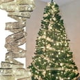 thumbnail image 1 of PENGXIANG 13FT Christmas Ribbon with 40 LED Lights Waterproof Fabric Gift Wrapping Ribbons for Outdoor, 1 of 6