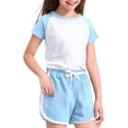 thumbnail image 2 of Coerni Kids Athletic Outfits Two Piece Toddler Boys Girls Summer Shorts Set Cotton Short Sleeve Tshirt Drawstring Outfit, 2 of 4
