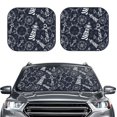 thumbnail image 2 of Bingfone Anchor and Lighthouse Windshield Sun Shade 2-Piece Foldable Car Front Window Sunshade for Most Sedans SUV Truck-Large, 2 of 6