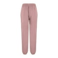 thumbnail image 5 of Women Pants Womens Casual Pants Pink Work Pants Women Trouser Style Lounge Pants Women Wide Leg Womens Pants Summer Pants, 5 of 5