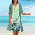 thumbnail image 5 of asddcavvf Robes pour Femmes Dames Été Robe Deux Pièces Impression Numérique 3D Mode Robe Extérieure, 5 of 5
