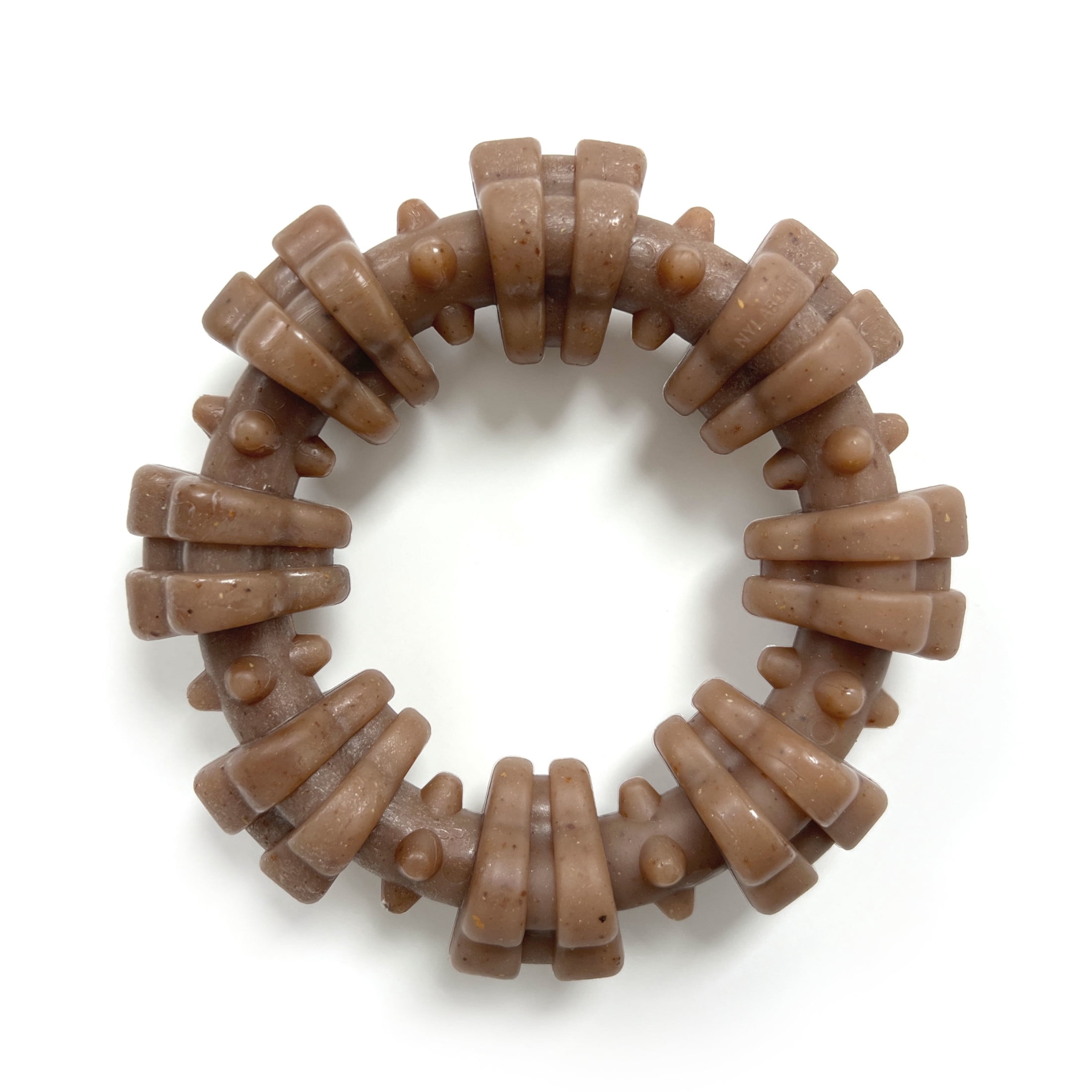 Nylabone Strong Chew Textured Ring Dog Toy, Dog Chew Toy, Made with Real Beef & Chicken Flavor, X-Large, 1 Count
