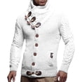 thumbnail image 2 of Yokua Men's Knitted Turtleneck Winter Cardigan Sweaters for Men, 2 of 8