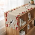 thumbnail image 6 of Table Runners 72 Inches Long Dress Scarves, Rustic Crane Farmhouse Kitchen/Dining Table Runner, Coffee Tablerunners, Vintage Red Teal Spring Floral Botanical 16x72 Inch, 6 of 9