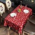 thumbnail image 2 of Red Christmas Tree Pattern Rectangle Tablecloth 60"x102",Waterproof Polyester Rectangle Table Cloth, Wipeable Spillproof Polyester Tablecloth for Dining, Camping, Indoor and Outdoor, 2 of 6