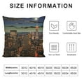 thumbnail image 5 of COMIO Decorative Throw Pillow Covers Skyscraper Blue Panoramic New York Skyline View by Night America City Cityscape Cloud Empire Square Cushion Case for Home Decor, 5 of 5