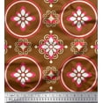 thumbnail image 3 of Soimoi Rayon Fabric Damask Ethnic Print Sewing Fabric Yard 56 Inch Wide, 3 of 3
