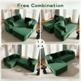 thumbnail image 6 of SOULART 105.9" Cloud Couch, Green Teddy Fabric L-Shaped Sectional Sofa for Living Room, No Assembly Fluffy Comfy Chaise Lounge with Contrast Color Design, 6 of 17