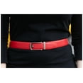 thumbnail image 2 of Women's Leather Ratchet Belt, Trim to Fit 18"- 44" Waist, No Holes, Packed in a Gift Box by CANDOR AND CLASS (W726X Tango Red, 30mm Wide), 2 of 8