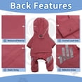 thumbnail image 2 of Unique Bargains Dog Raincoat Waterproof Dog Rain Jacket with Hood Rain Coat for Dogs Reflective Lightweight Dog Rain Coat Large Pink, 2 of 7