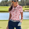thumbnail image 4 of Whosucclay Heart Pattern Breathable Polo Shirts, Polyester Golf Short Sleeve Shirt Elastic Soft Tennis Shirts for Yoga Summer Hiking Size X-Large, 4 of 10