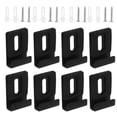 thumbnail image 3 of 8PCS Stainless Steel Mirror Holder Clips Heavy Duty Mirror Hanging Hardware Wall Mounting Frameless Mirror Mounting Kit with Screws, 3 of 9