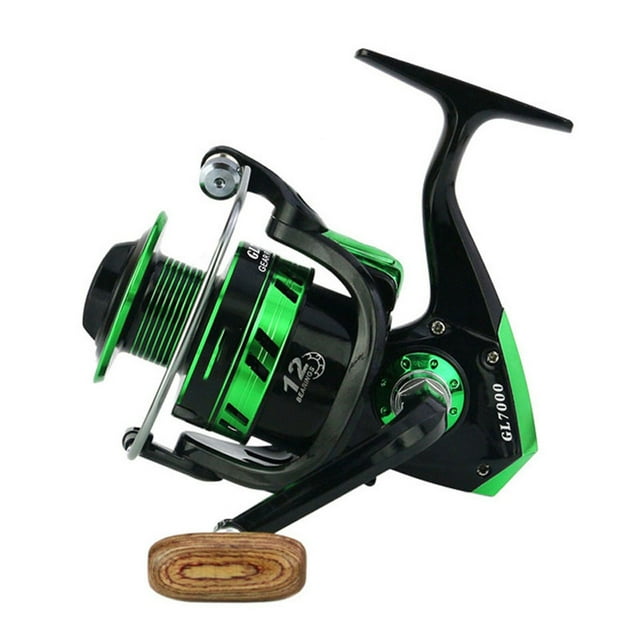 Fishing Reels 12BB 5.5:1 Full Metal Spool Lightweight Reel Spinning Reels 1000-7000 Spool Fishing Tackle With Foldable Handle ,Rigid Aluminum Skeletal Frame