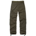 thumbnail image 2 of TRGPSG Men's Classic All Cotton Cargo Pants, 6-Pocket Work & Hiking Pants(No Belts)Armygreen,Size 32, 2 of 7