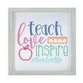 thumbnail image 1 of LifeSong Milestones 7x7 Modern Inspirational Framed Shadow Box for Wall Decoration - Teach Love Inspire (Grey), 1 of 8