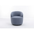 thumbnail image 6 of Swivel Barrel Chair, Accent Armchair with Padded Round Back & Seat Cushion, Teddy Fabric Upholstered Single Sofa Chair Club Chairs, for Nursery, Bedroom, Office, 6 of 7