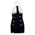 thumbnail image 4 of BRICH Lingerie Sets for Women Backless Lingerie Dress Nightgown Chemise Two Piece Fits Black XL, 4 of 6