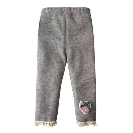

LBECLEY Winter School Uniforms for Girls Toddler Kids Baby Girls Cotton Fleece Lined Leggings Knitted Pantihose Stretchy Ankle Length Pants Pantyhose for Winter Little Girl Skating Pants Khaki 73
