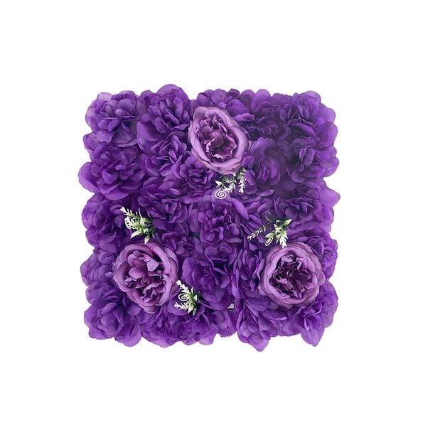 Panel de Flores Artificiales, Arreglo Decorativo de Rosas con Follaje, Fondos Florales, 35 x 35 cm para Bodas, Eventos, Fotografía