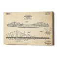 thumbnail image 2 of Epic Graffiti  "Suspension Bridge Blueprint Patent Parchment" Giclee Canvas Wall Art, 12" x 18" 18" x 26", 2 of 3