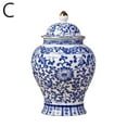 thumbnail image 5 of Chinese Ceramic vase container grandmillennial home decor, Chinese Ginger Jar with Lid Chinoiserie Antique , Retro Blue and White Porcelain Flowers Ceramic Covered Jar Vase Home Decor, 5 of 8