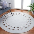 thumbnail image 2 of SAFAVIEH Cape Cod Salim Geometric Polyester Area Rug, Grey, 3' x 3' Round, 2 of 7