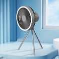 thumbnail image 4 of Ventilador Para Acampar Ventilador para acampar de 10000 mAh, ventilador de mesa con carga USB para acampar al aire libre (A gris) Likrtyny Libre de BPA, 4 of 9