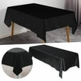 thumbnail image 2 of Hotel Banquete Boda Escena Color Sólido Rectangular Liso Mantel de Raso Mantel de Raso Mantel de Raso Negro, 2 of 7