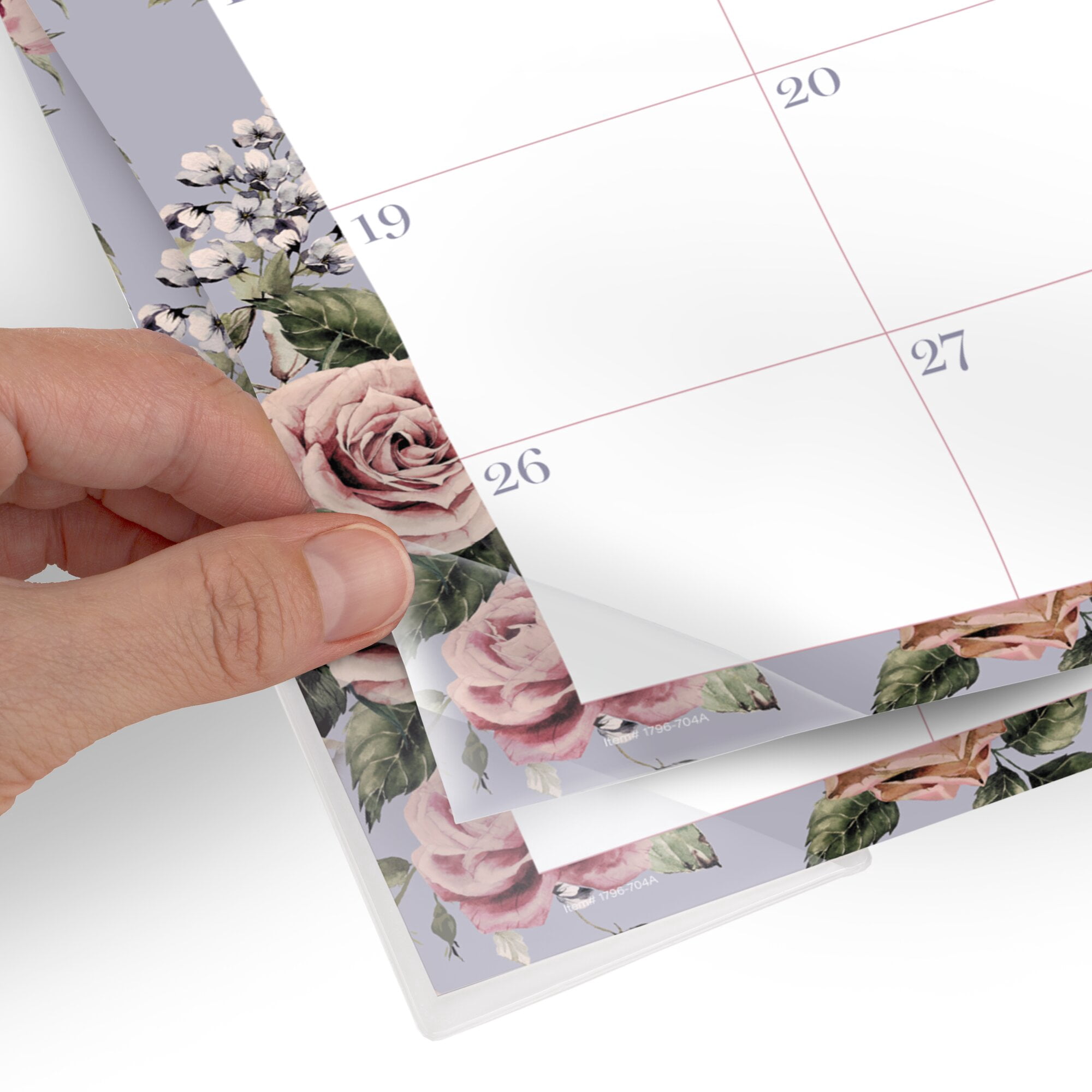 Mead Cambridge Tea Rose Academic 2026-2027 Monthly Desk Pad Calendar Standard 17