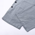 thumbnail image 6 of Blue Women's Casual Pants, Women'S Cotton And Linen Striped Elastic Waist Side Back Four Pockets Buttoned 9/10 Pants,Women's Casual Pants S, 6 of 9