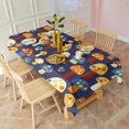 thumbnail image 3 of Colorful Spotted Mushroom Dark Blue Pattern Rectangle Tablecloth 60"x120",Waterproof Polyester Rectangle Table Cloth, Wipeable Spillproof Polyester Tablecloth for Dining, Camping, Indoor and Outdoor, 3 of 6
