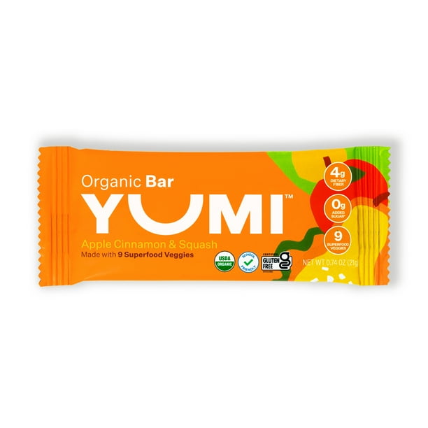 YUMI Organic Apple & Cinnamon Squash Toddler Snack Bars - 3.7oz