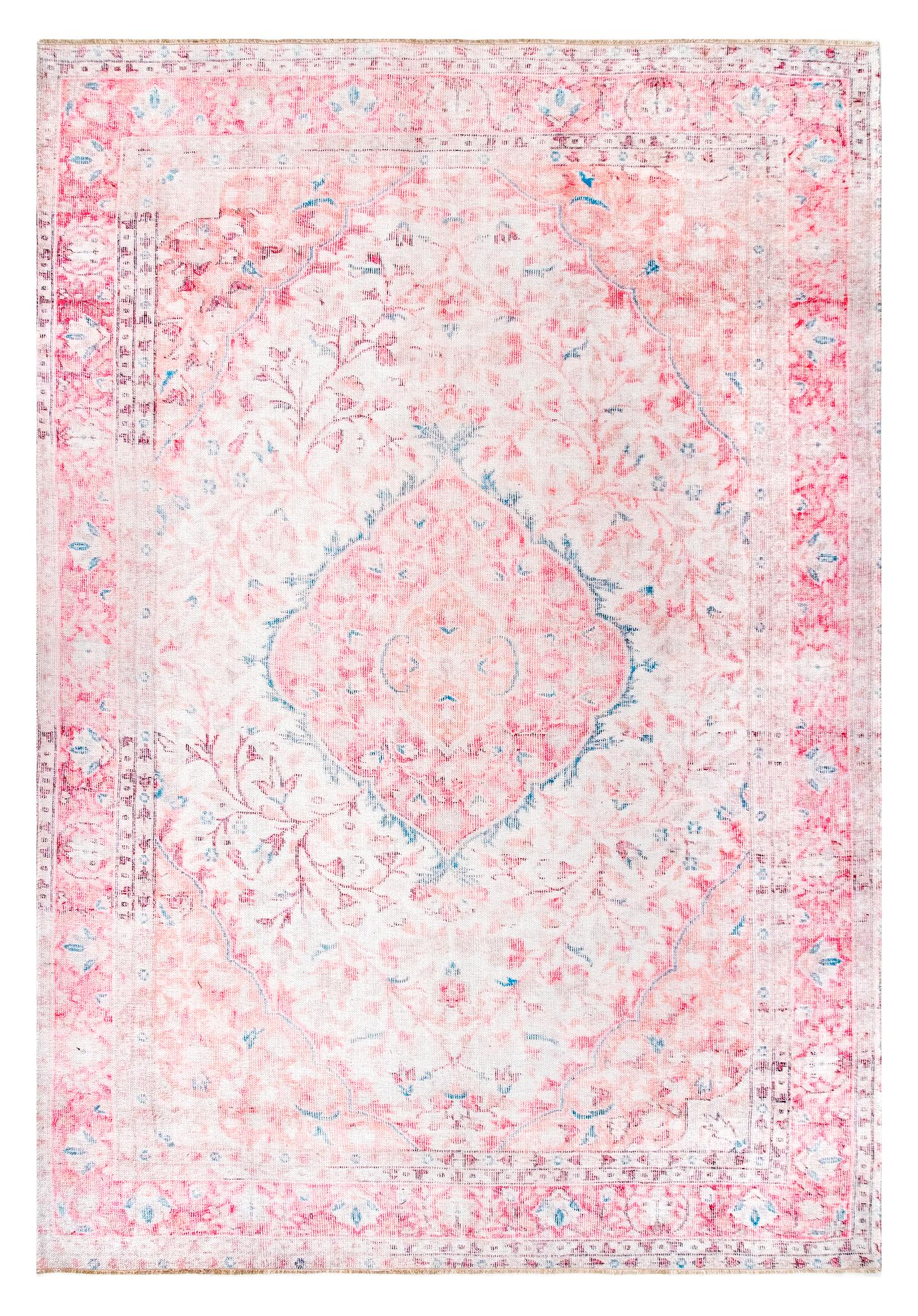 nuLOOM Konya Vintage Floral Medallion Flatweave Area Rug, 8' 4" x 11' 6", Pink