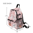 thumbnail image 3 of FORMRS School Backpack with Front Zippered Pocket 12" Student Travel Daypack, Pink Halloween Ghosts, 3 of 6