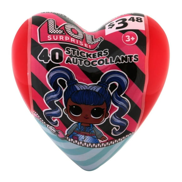 40ct Sticker Novelty Heart - LOL Dolls