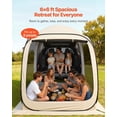 thumbnail image 4 of Screen House Tent 6x6 ft, 4-6 Person Pop Up Canopy, Portable Screened Tent with Carry Bag, Netting Sides for Camping, Patio, Backyard, Beige, 4 of 9